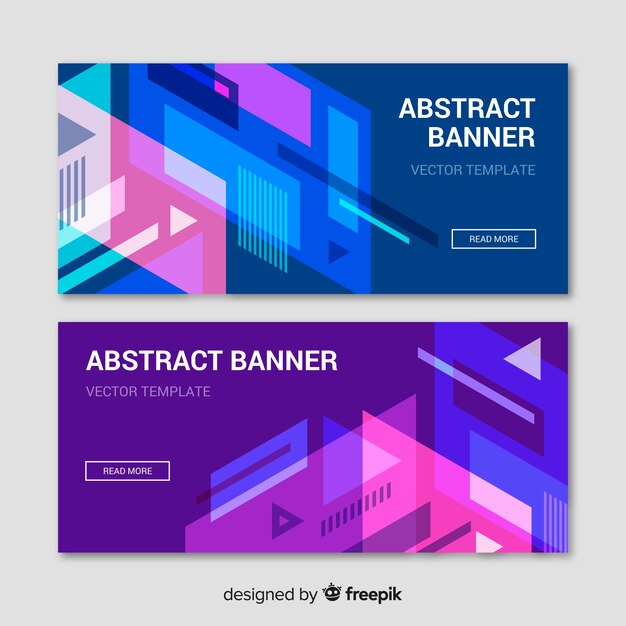 Abstract web banners