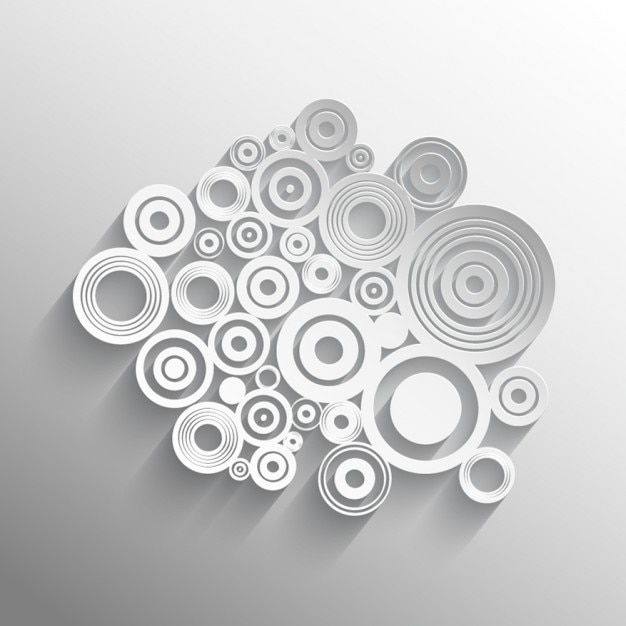 Free Vector abstract white and grey background with circles