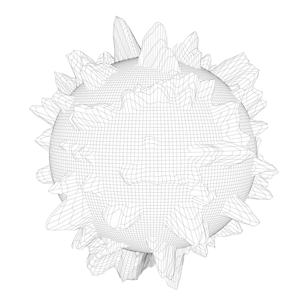 Free vector abstract wireframe globe design on a white background