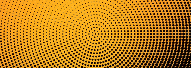 Abstract yellow and black halftone banner