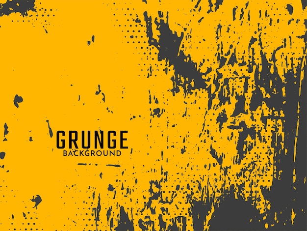 Abstract yellow and black rough grunge texture background design vector