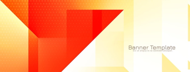 Free Vector abstract yellow and red decorative geometric corporate banner