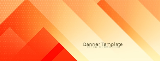 Abstract yellow and red decorative geometric corporate banner