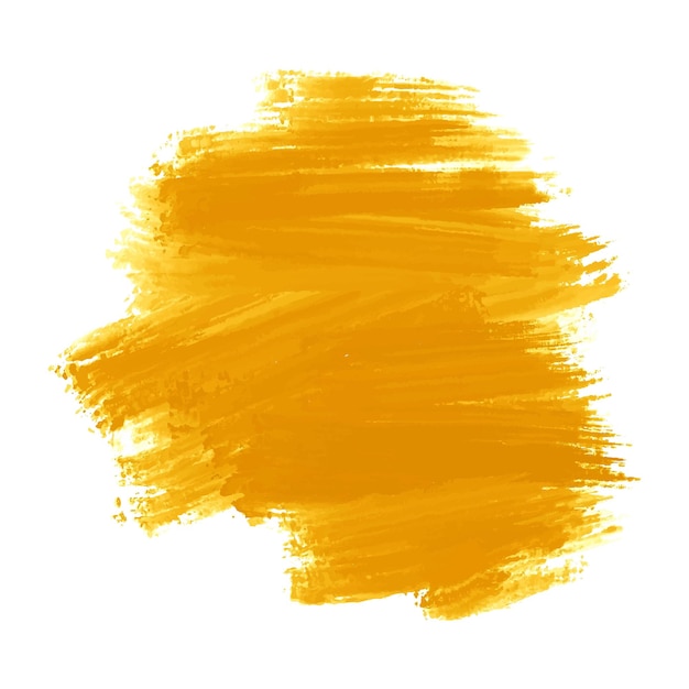 Free Vector abstract yellow watercolor brush stroke on white background