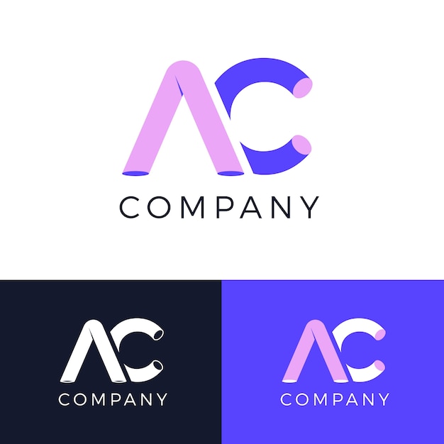 Free Vector ac business logo design