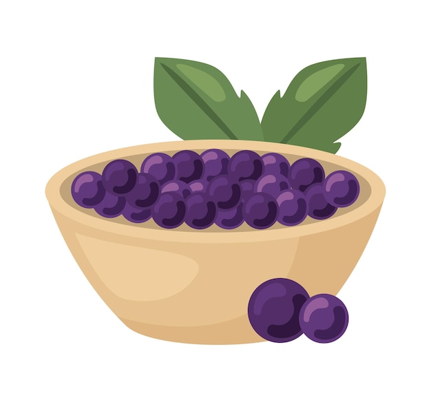 Free Vector acai berry bowl