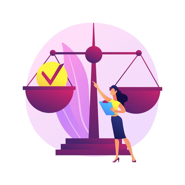 Free Vector accountability abstract concept   illustration. legal liability, personal and public accountability, taking responsibility for actions and decisions, leadership roles