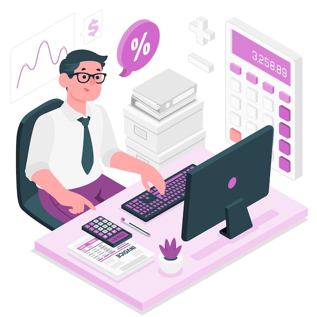 Accountant concept illustration