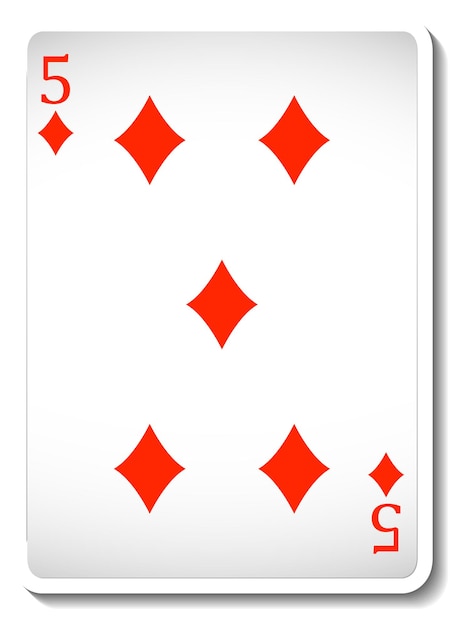 Ace of Diamonds Playing Card Isolated