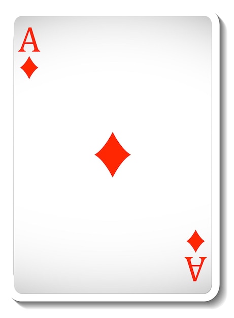 Free vector ace of diamonds playing card isolated