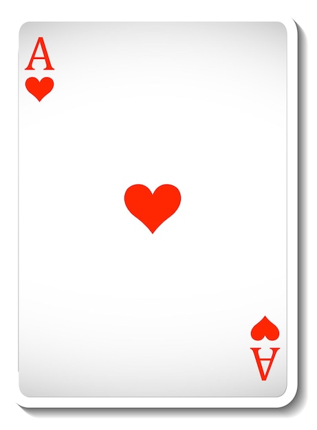 Free vector ace of hearts playing card isolated