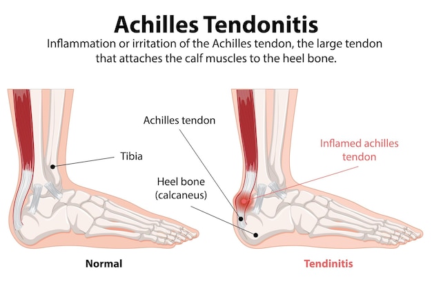 Achilles Tendonitis Illustration