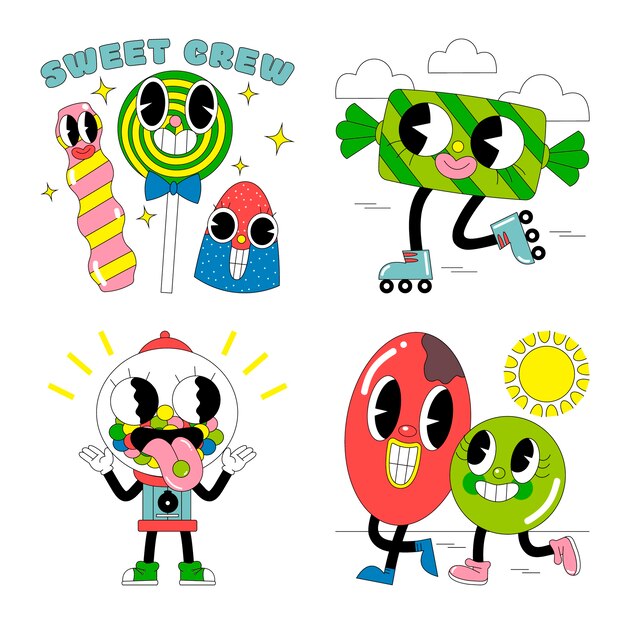 Acid candy stickers collection