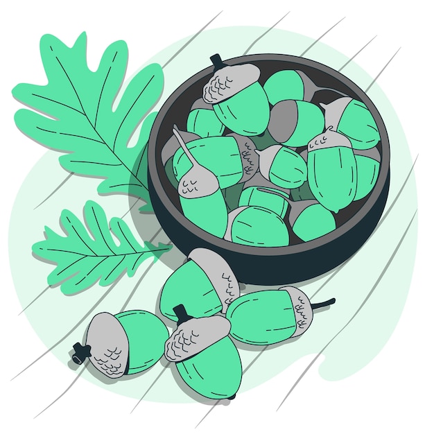 Acorns concept illustration