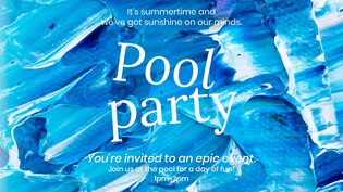 Pool party invitations