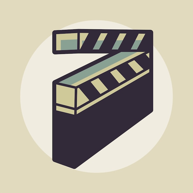 Free Vector action box filmaker cinema vintage illustration