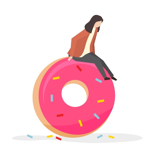 Free Vector addicted to sweets and sugar