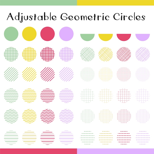 Adjustable geometric circles