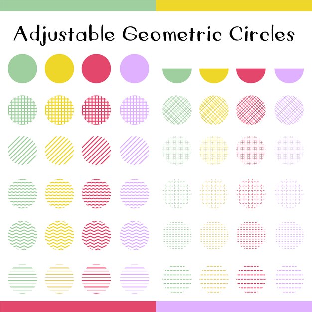 Adjustable geometric circles