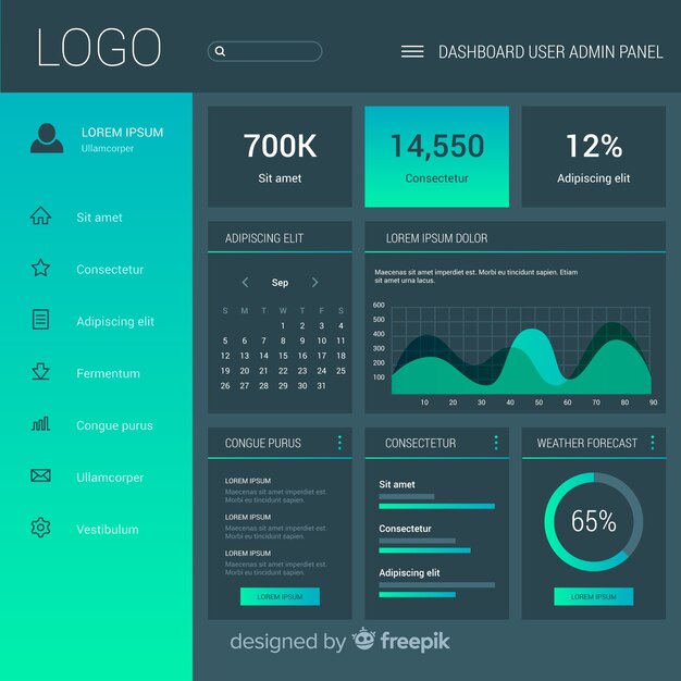 Admin dashboard panel template 