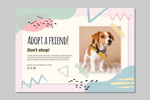 Adopt a friend banner template