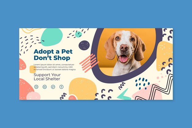 Adopt a pet banner template