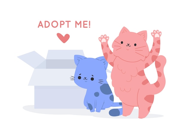 Free Vector adopt a pet concept