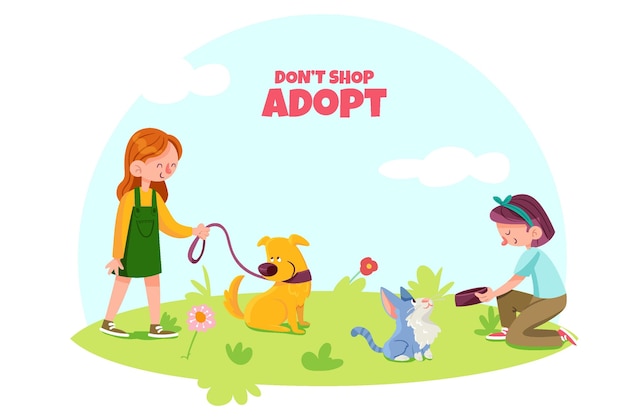 Adopt a pet concept