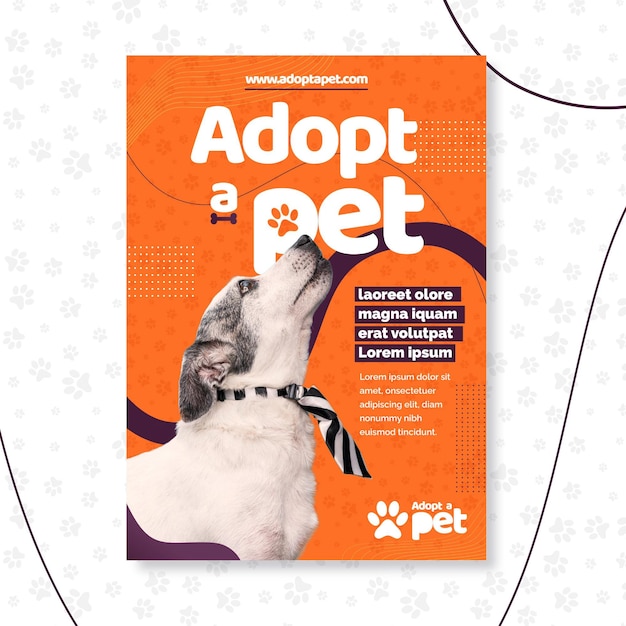 Adopt a pet poster template