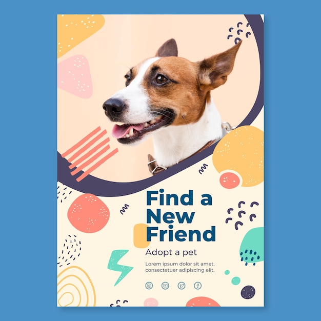 Adopt a pet poster template