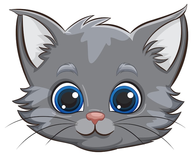 Free Vector adorable blueeyed kitten illustration