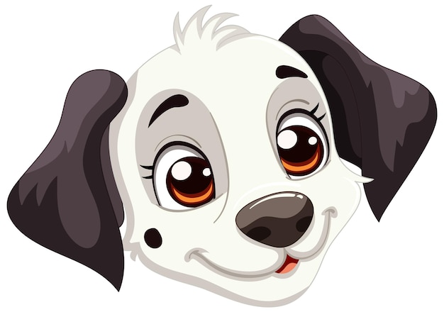 Free Vector adorable cartoon dalmatian puppy face