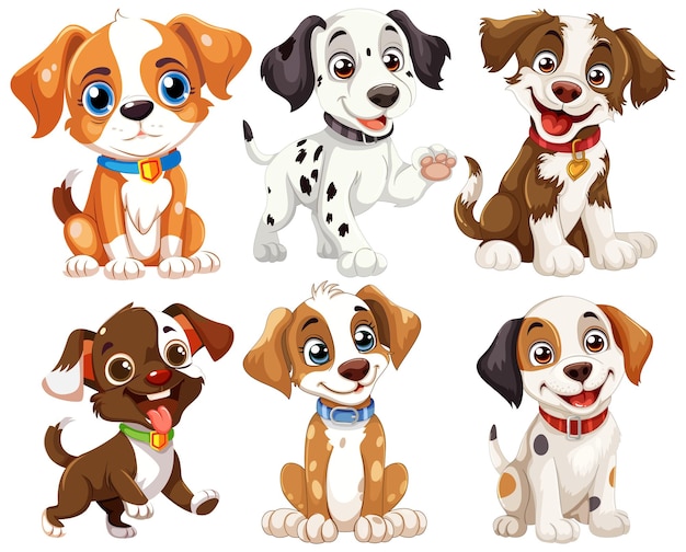 Adorable Cartoon Puppy Collection