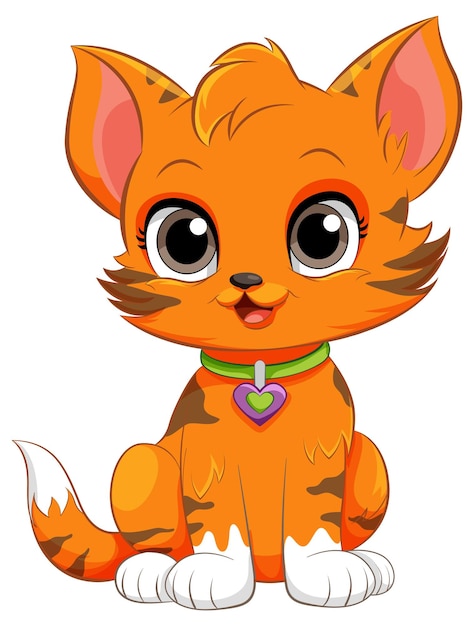 Free Vector adorable cat cartoon character