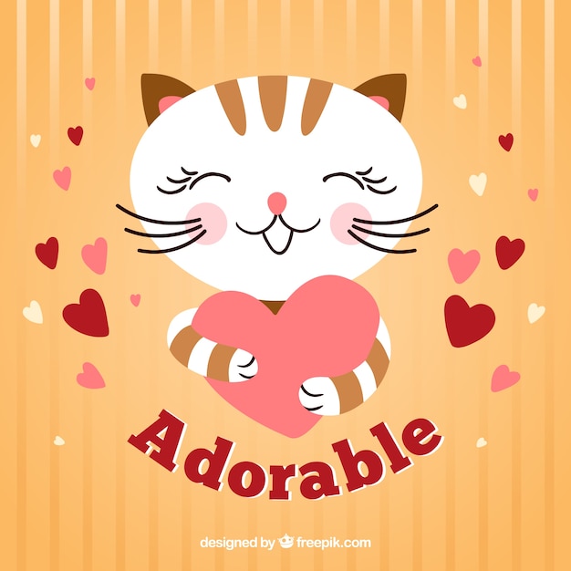 Free Vector adorable cat