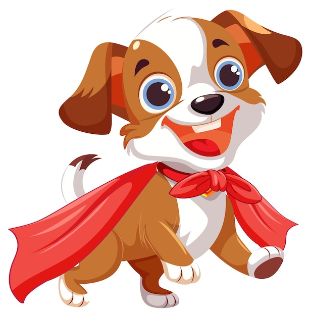 Free Vector adorable happy dog superhero