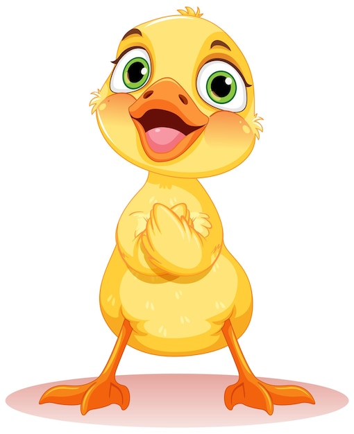 Free vector adorable little duck isolated