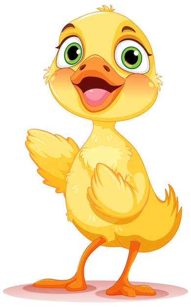 Free vector adorable little duck isolated