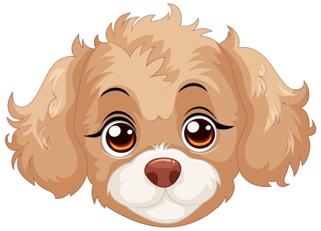 Free Vector adorable puppy face illustration