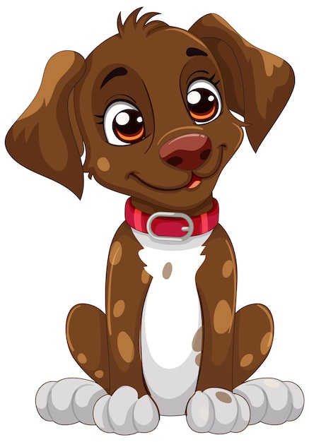 Free Vector adorable puppy with big eyes