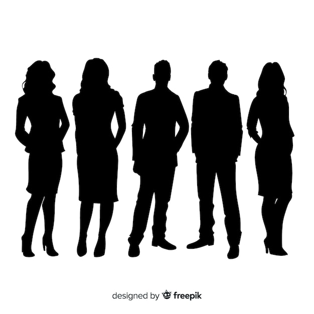 Adult people silhouettes background