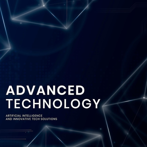 Free vector advanced technology banner template vector with digital background