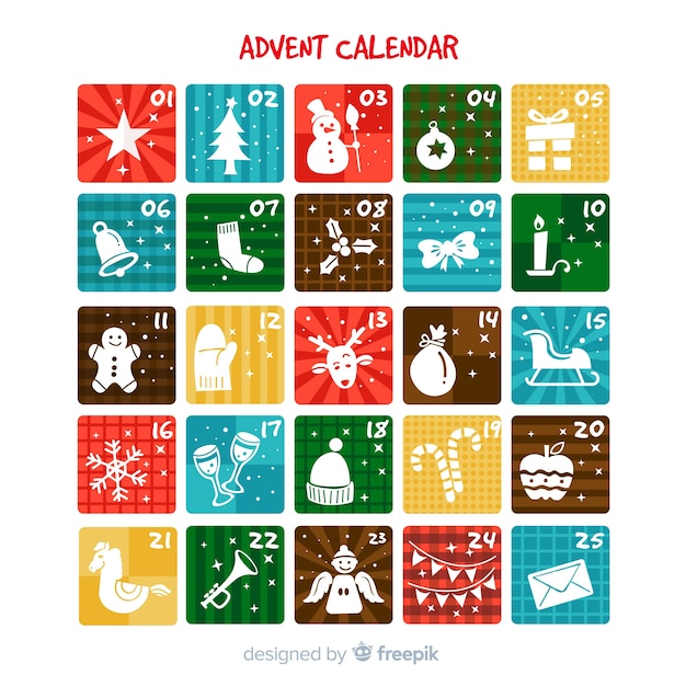 Free Vector advent calendar