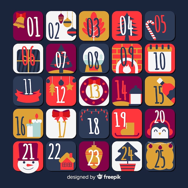 Free Vector advent calendar