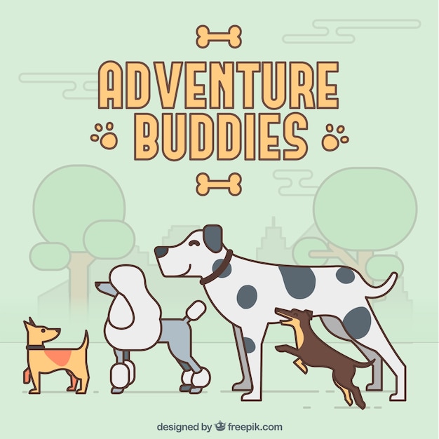 Free Vector adventure buddies