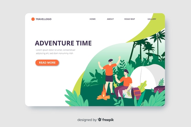 Adventure in jungle landing page