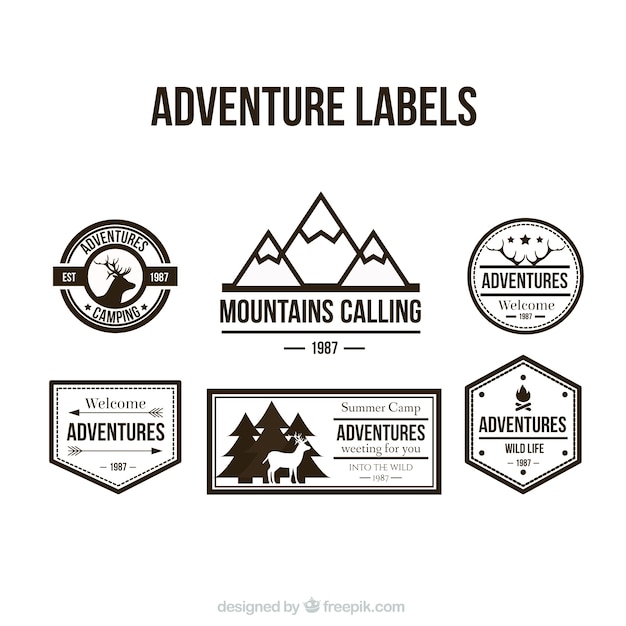 Adventure labels collection