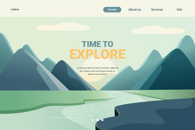 Adventure landing page template