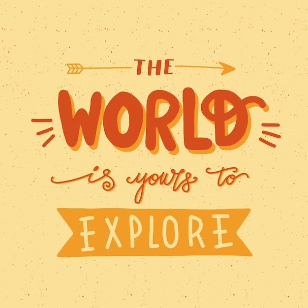 Free Vector adventure lettering concept