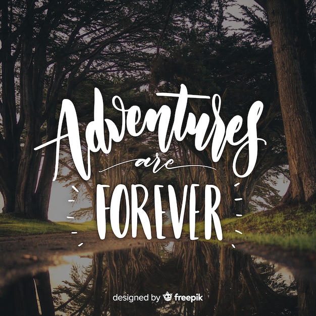 Adventure lettering with photo